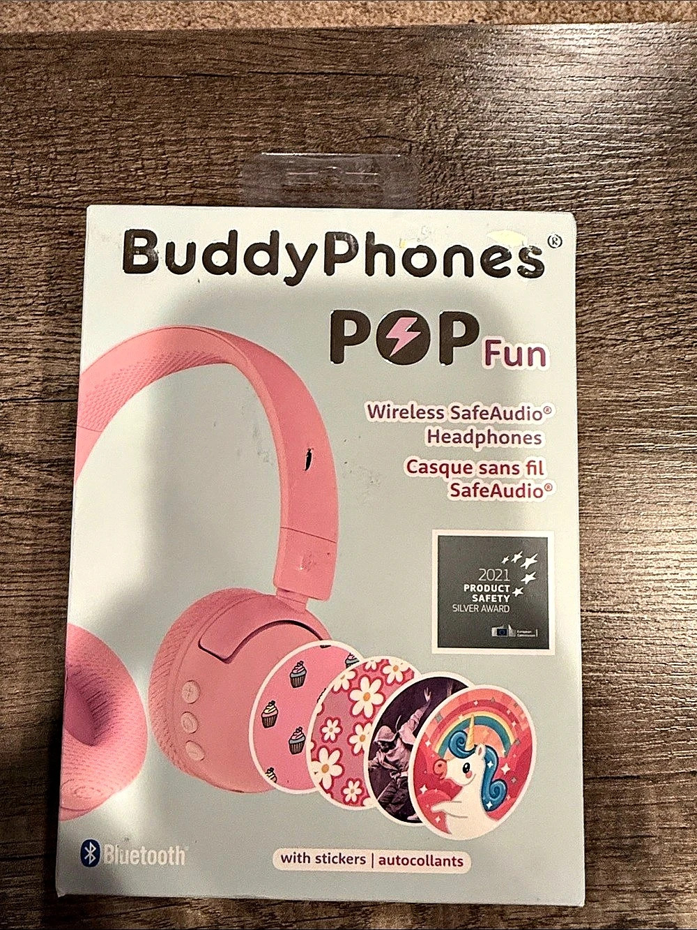 BuddyPhones POP Fun Pink Wireless On-Ear Headphones NWT